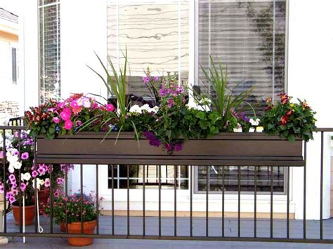 wrought iron railing planter brackets